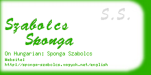 szabolcs sponga business card